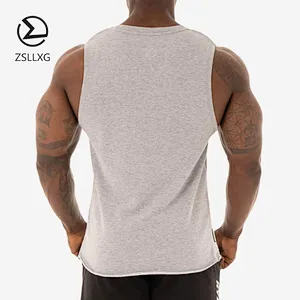 OEM Blank Sleeveless Gym Vest Solid Color Bodybuilding Fitness Men Tank Top