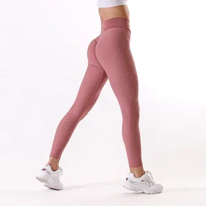 Custom Logo Printed High Waisted Compression Gym Fitness Yoga Pants