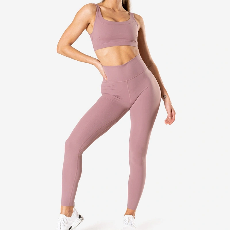 Women High Waist Fitness Workout Clothing Two Piece Yoga Sets Bra Leggings Yoga Set