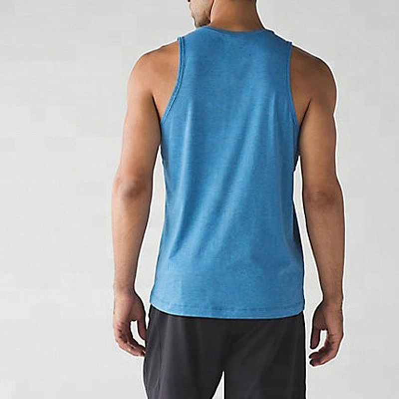 Men Workout Casual Tank Top Gym Fitness Bodybuilding Blue O Neck Quick Dry Tank Top