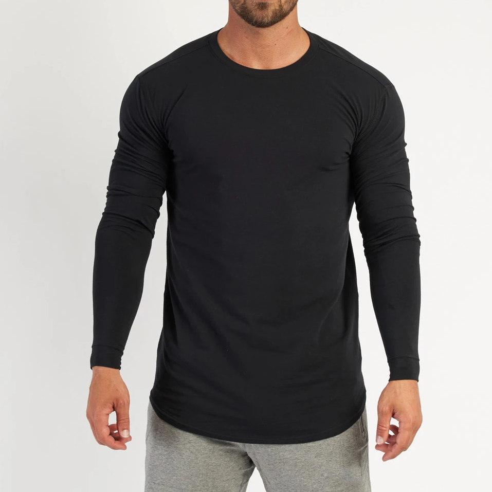 Wholesale Mens T Shirts Customized Long Sleeve Shirts Tops