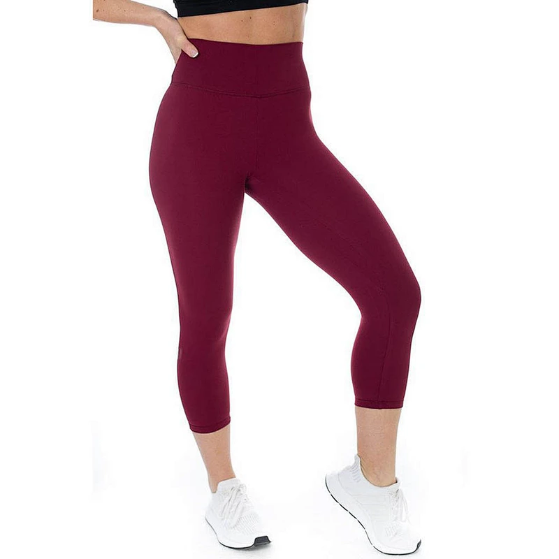 Seamless Leggings Compression Yoga Pants Womens Capri Pants