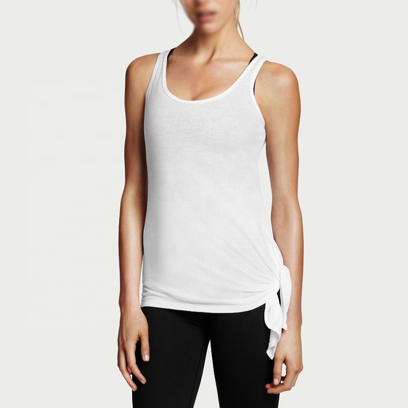 Customized Plain Tank Top Crossing Back Exercise Tank Top Shirts