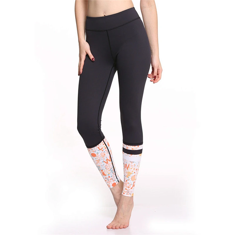 Custom Design Womens Gym Leggings Customize Contrast Color