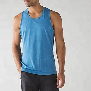 Men Workout Casual Tank Top Gym Fitness Bodybuilding Blue O Neck Quick Dry Tank Top