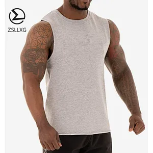 OEM Blank Sleeveless Gym Vest Solid Color Bodybuilding Fitness Men Tank Top
