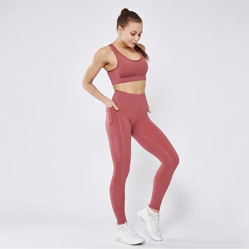 OEM Yoga Pants and High Impact Sports Bra Wholesale Women Yoga Set