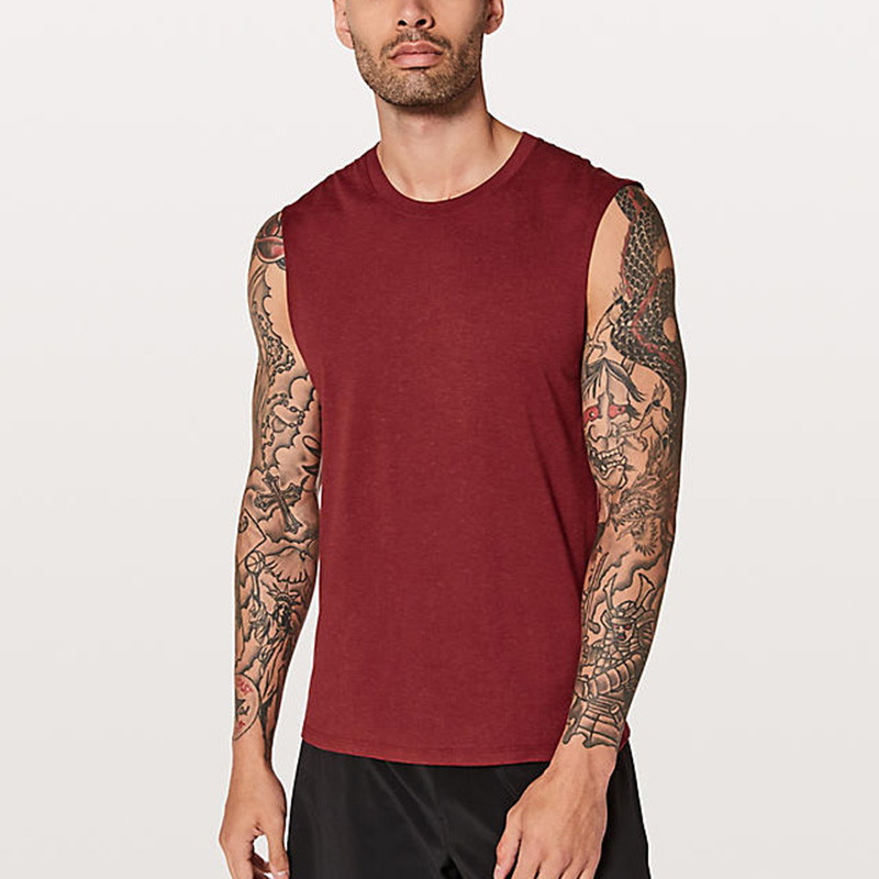 Wholesale Custom Men Crew Neck Muscle Singlet Bodybuilding Gym Running Fitness Tank Top