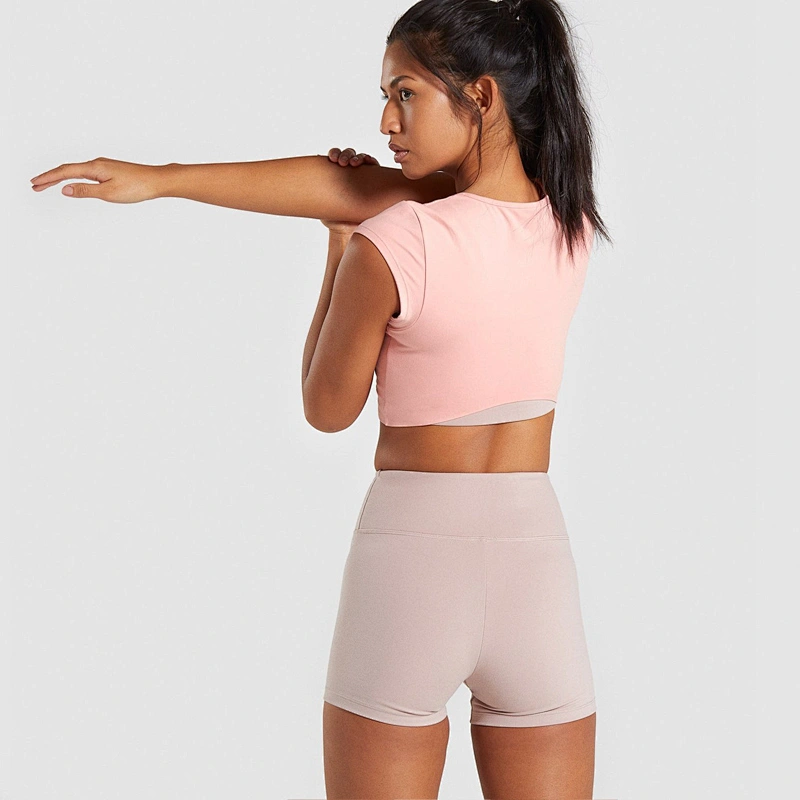 Custom Sport Ladies Gym Fitness Active Wear High Waisted Leggings 2 Piece Yoga Set