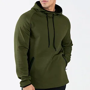 New Design Pullover Plain Blank Terry Gym Training Hoodie For Men