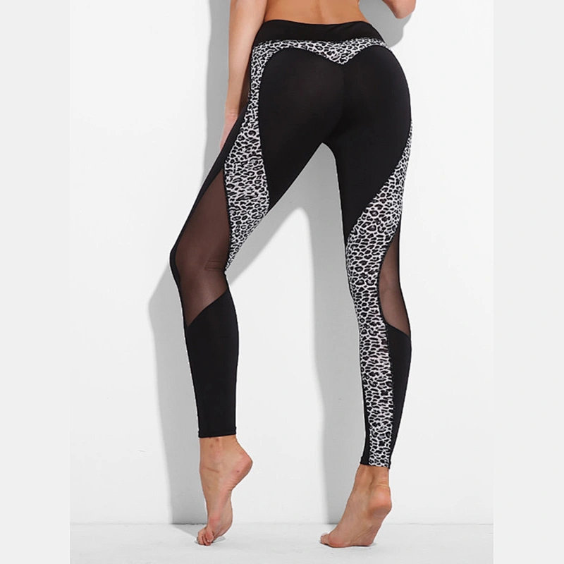 Custom Women Leggings Contrast Color Wholesale Ladies Yoga Pants With Mesh Insert