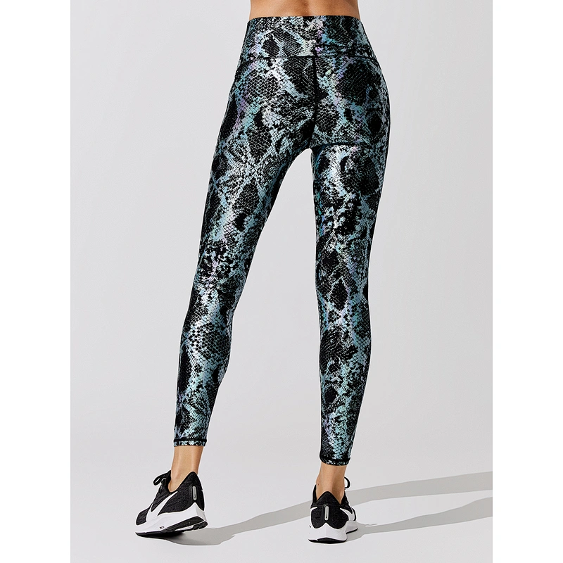 Slimming Fitness Leggings Custom Design Yoga Pants Gold Blocking