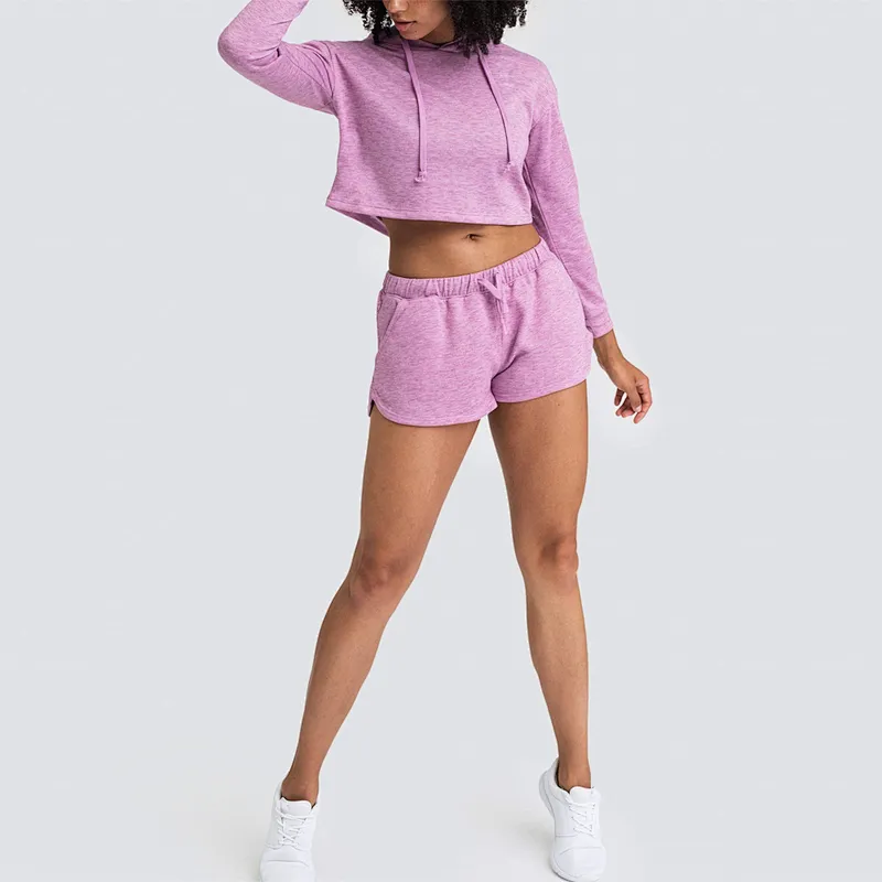 Custom Women Pullover Hoodie Gym Cotton Running Cropped Hoodies