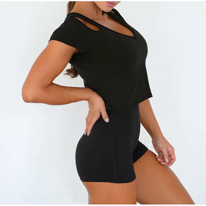 Ladies Crop Top Shirts Fitted Crop Top Customized Design Colors
