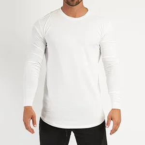 Custom Mens Muscle Fit Workout Gym Long Sleeve T-shirts