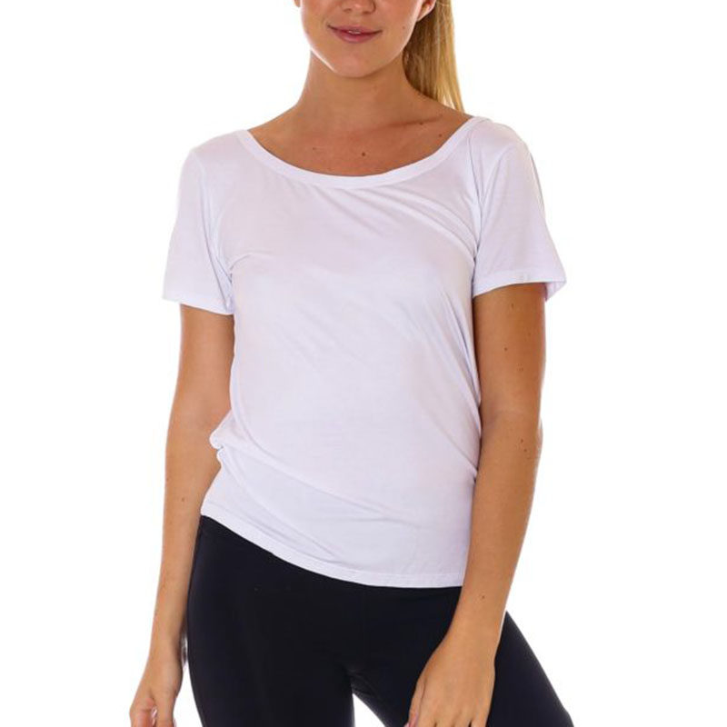 Cotton T Shirts Plain T shirts Crossing Back Customized Color For Women