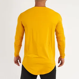 Custom Mens Muscle Fit Workout Gym Long Sleeve T-shirts
