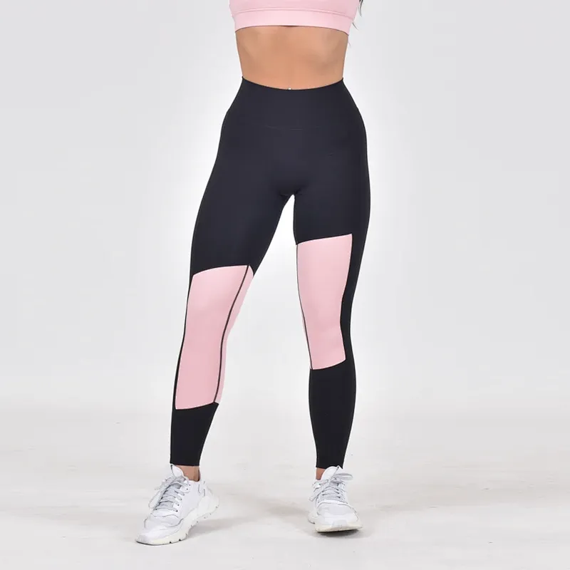 Contrast Color Yoga Pants Wholesale Custom High Waisted Yoga Leggings