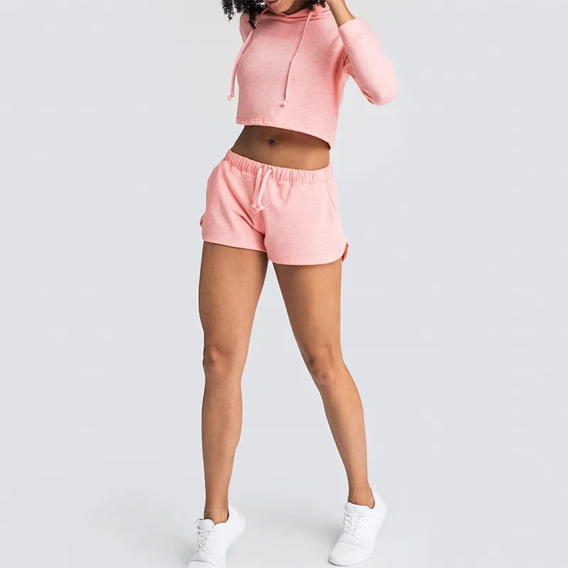 Custom Women Pullover Hoodie Gym Cotton Running Cropped Hoodies