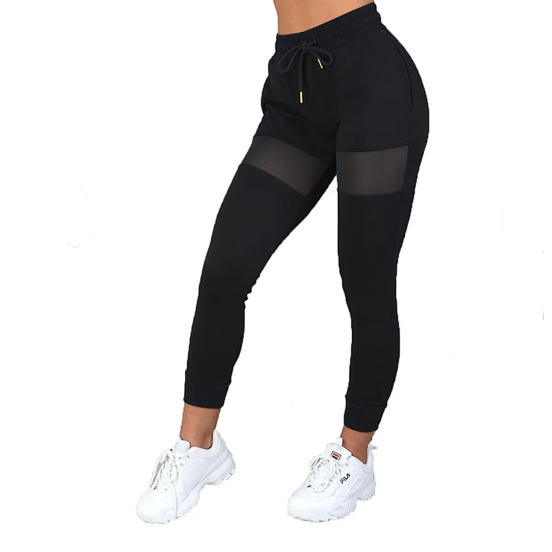 Custom Women Slim Fit Running Gym Active Mesh Jogger