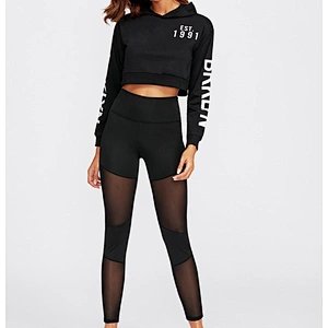 High Quality Custom Logo Women Crop Hoodie