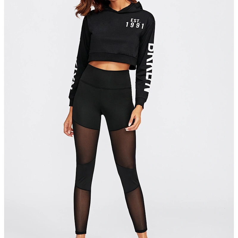 High Quality Custom Logo Women Crop Hoodie