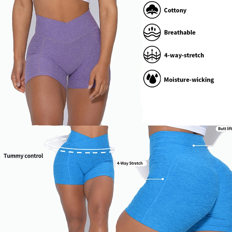 Custom Logo Printing Fitness Workout Gym Running Women's Shorts