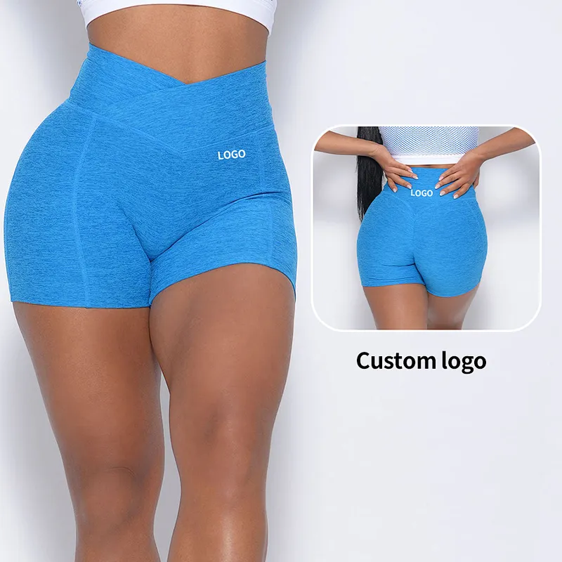 Custom Logo Printing Fitness Workout Gym Running Women's Shorts