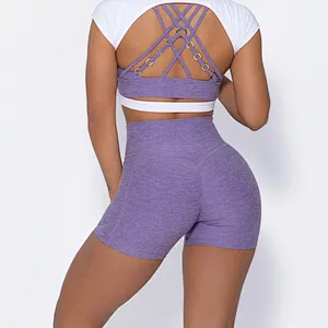 Custom Logo Printing Fitness Workout Gym Running Women's Shorts