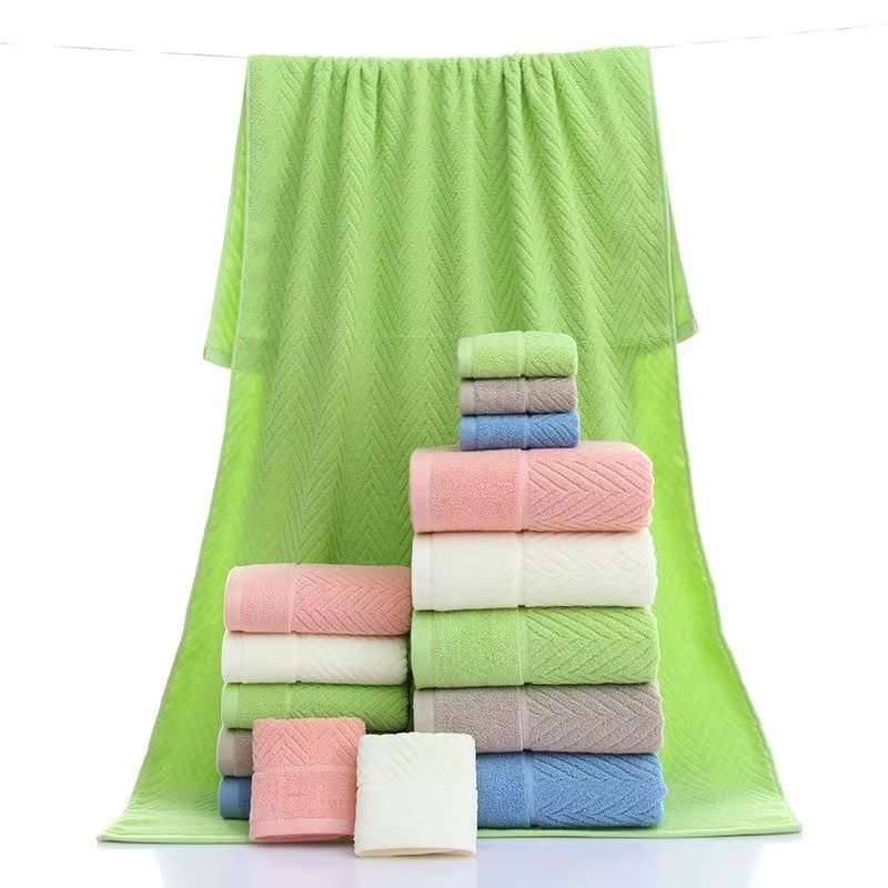 dobby bath towel with chevron textured