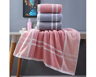 dobby bath towel with stripe