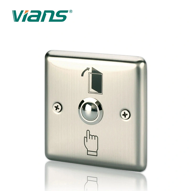 Stainless Steel metal Exit Push Button Door Release Switch for Access Control System