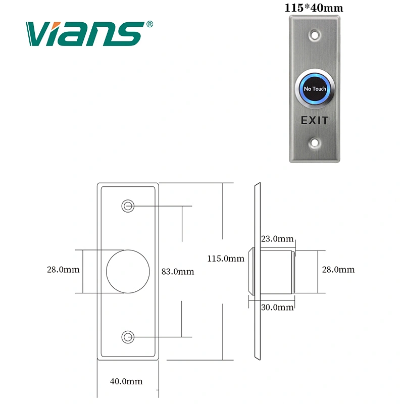 Touchless Acccess Control System Wave to open Infrared Sensor Switch Exit Button