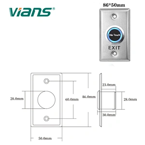 Touchless Acccess Control System Wave to open Infrared Sensor Switch Exit Button