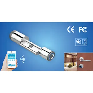 Euro smart keyless cylinder secure both sides with long strip for door lock