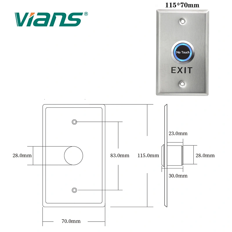 Touchless Acccess Control System Wave to open Infrared Sensor Switch Exit Button
