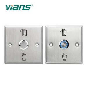 Stainless Steel metal Exit Push Button Door Release Switch for Access Control System