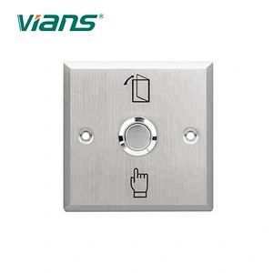 Blue Night Luminous Stainless Steel 36VDC Push Button Switch