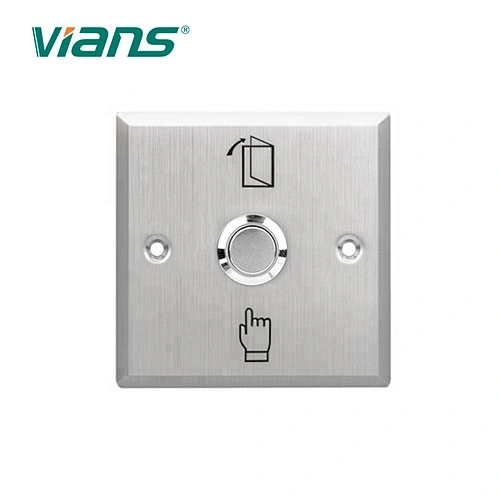 Stainless Steel metal Exit Push Button Door Release Switch for Access Control System