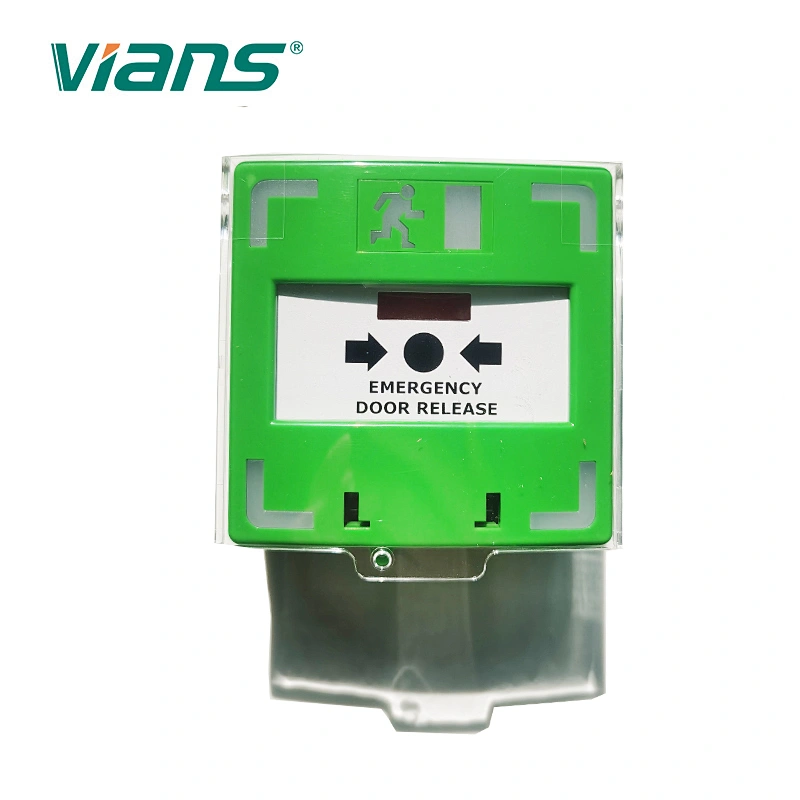 Break glass fire emergency exit door release button with LED