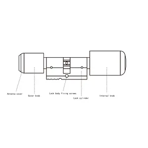 2021 new arrive keyless wireless door electronic  smart cylinder