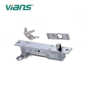 Adjustable Electric Bolt lock with cylinder and keys electric drop bolt lock