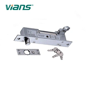 Adjustable Electric Bolt lock with cylinder and keys electric drop bolt lock