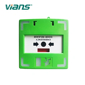 Break glass fire emergency exit door release button with LED