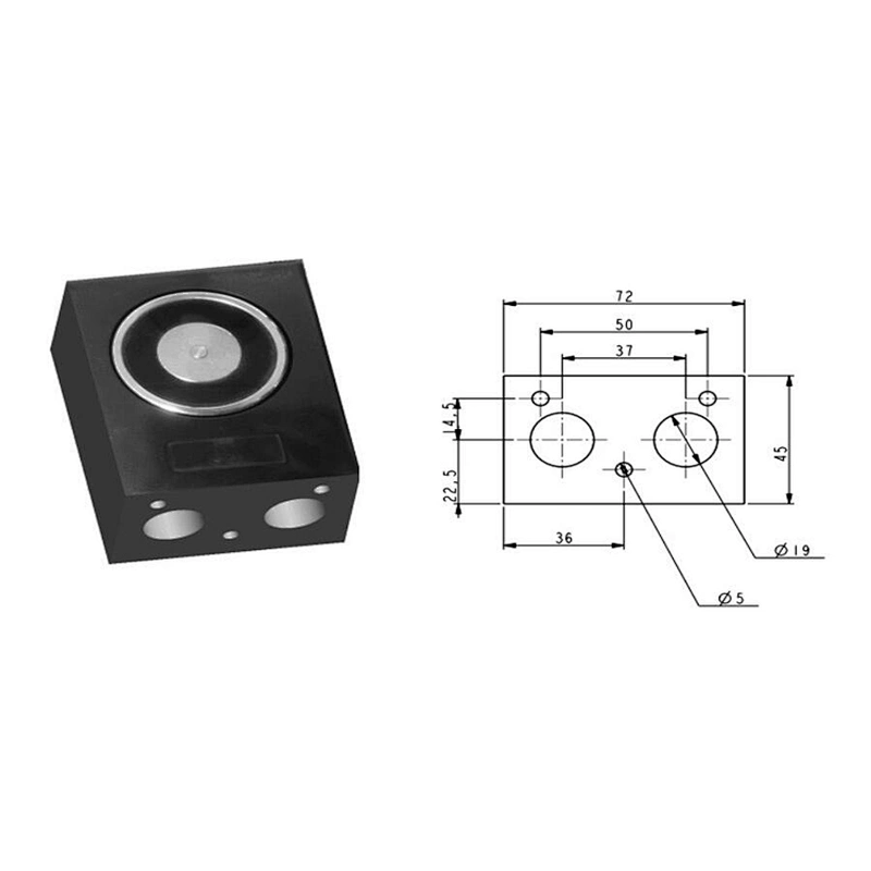 Security Zinc Alloy Magnetic Clamp Fire Door Catch Holder Stopper with Emergency Release Floor Wall Door Holder