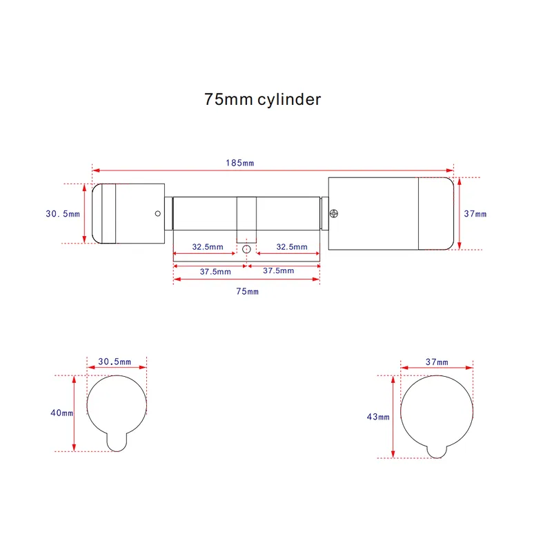 european smart cylinder with touch Password for hotel access control manage system
