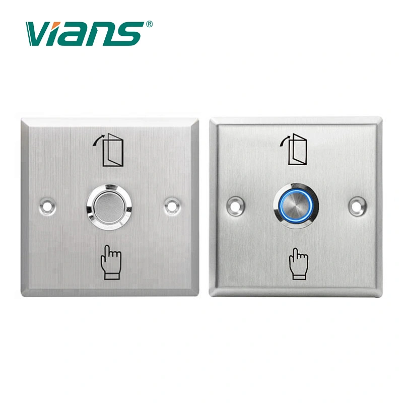 Blue Night Luminous Stainless Steel 36VDC Push Button Switch