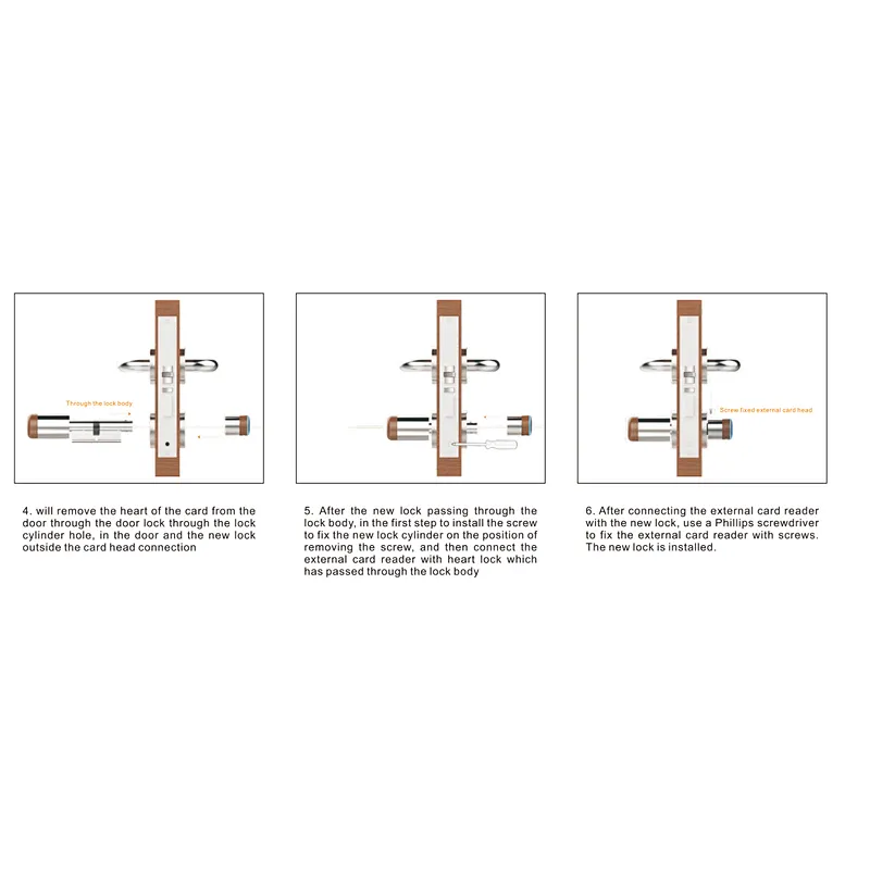 Lora smart cylinder lock intelligent easy replace traditional mechanical lock