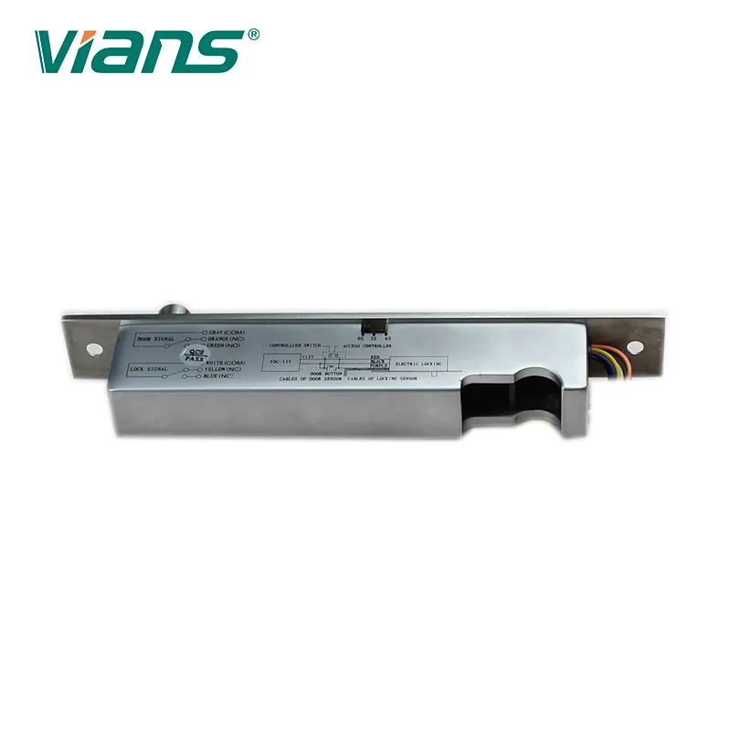 Vians Fail Secure DC12V Access Security Lock Electric Key Cylinder Drop Bolt Lock