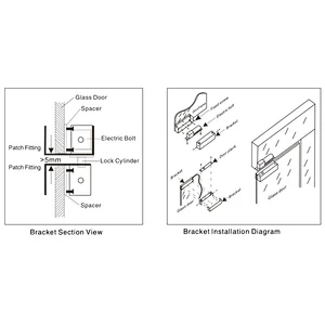 U Bracket Bolt Lock Stainless Steel Wire Drawing Electric For Frameless Glass Door